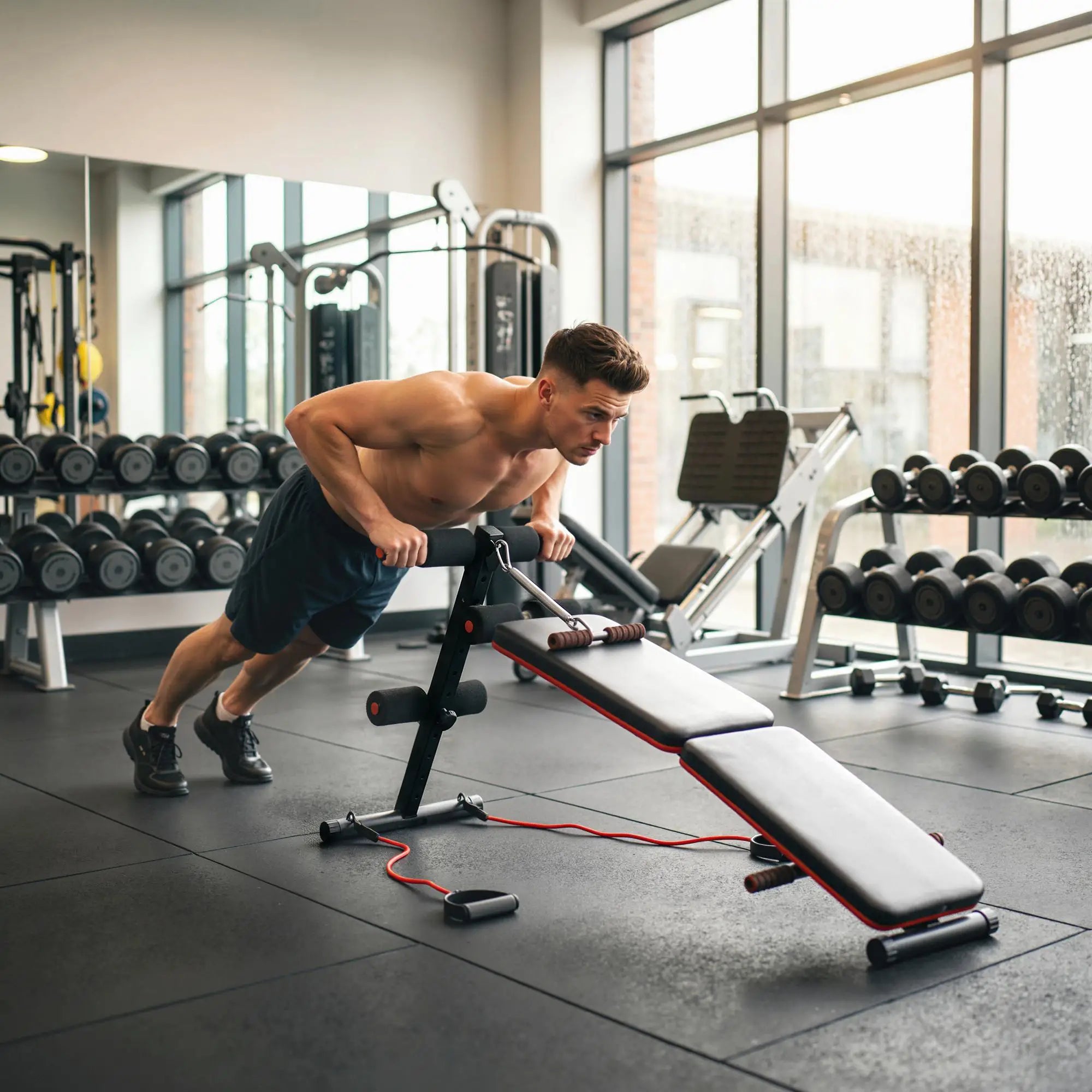 Foldable Sit Up Bench, Core Workout, Home Gym, Black Sit Up Benches at Gallery Canada