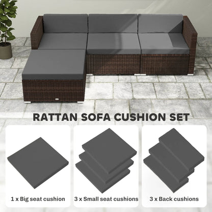 Water-Repellent Outdoor Loveseat Cushion, 23.6" x23.6", Removable Covers, Grey Patio Chair Cushions at Gallery Canada