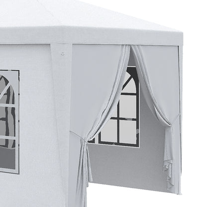 10' x 28' Party Gazebo Tent, Portable Wedding Canopy, Outdoor Sunshade with Sidewalls, White Canopy Tents at Gallery Canada