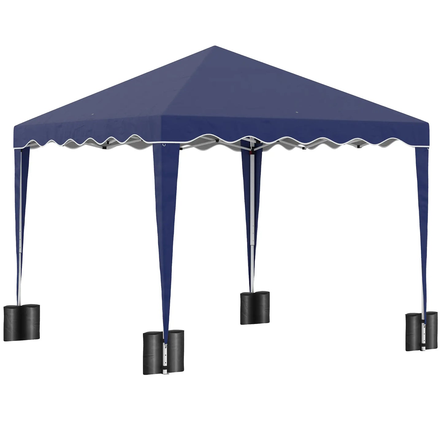 10' x 10' Pop Up Canopy Tent, Adjustable Height, Carry Bag, Blue Pop Up Canopies at Gallery Canada