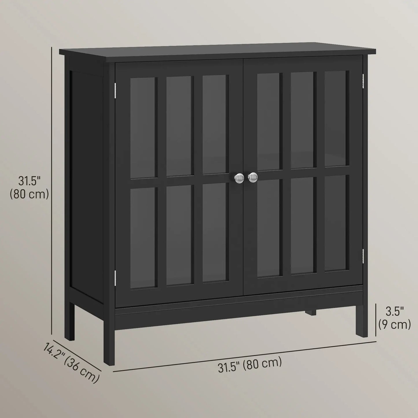 Modern Kitchen Buffet Cabinet, 2 Doors, Dining Room Sideboard, Black Bar Cabinets at Gallery Canada