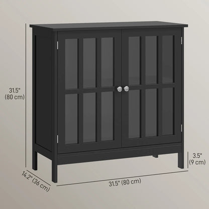Modern Kitchen Buffet Cabinet, 2 Doors, Dining Room Sideboard, Black Bar Cabinets at Gallery Canada