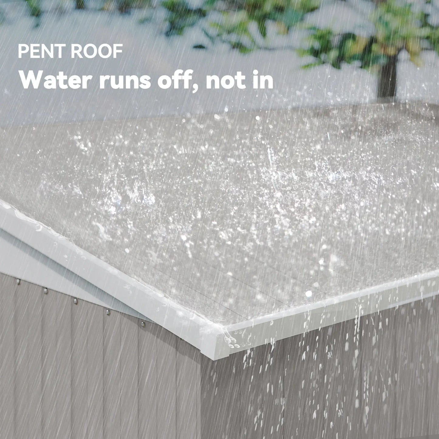 4' x 8' Outdoor Storage Shed, Metal Tool Shed, Lockable Door, Light Grey Sheds at Gallery Canada