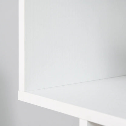 76" 6-Tier Geometric Wooden Bookcase, S Shaped Storage Shelf, White Display Bookshelves at Gallery Canada