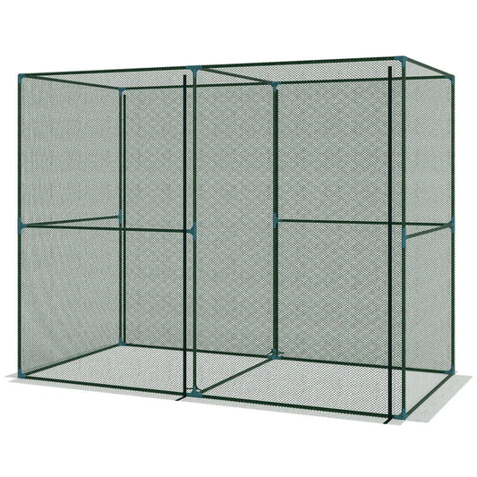 8' x 4' Crop Cage, Plant Protection Tent, Zippered Doors, Vegetable Garden Greenhouses Green at Gallery Canada
