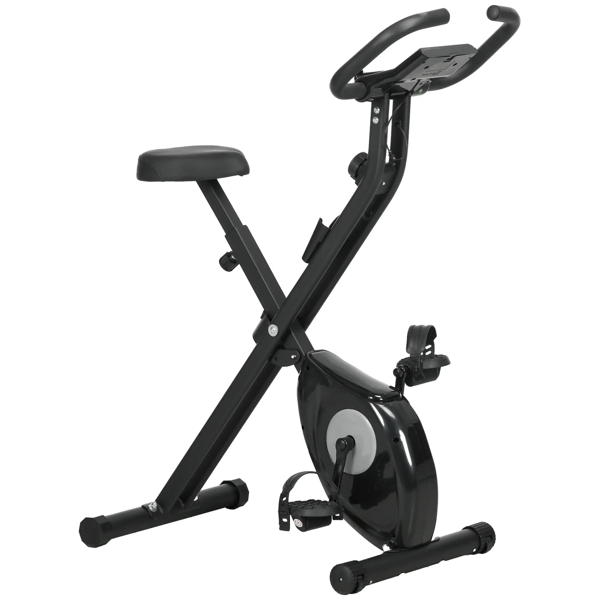 Foldable Exercise Bike, 8-Level Magnetic Resistance, LCD Screen, Phone Holder, Black Exercise & Stationary Bikes Black at Gallery Canada