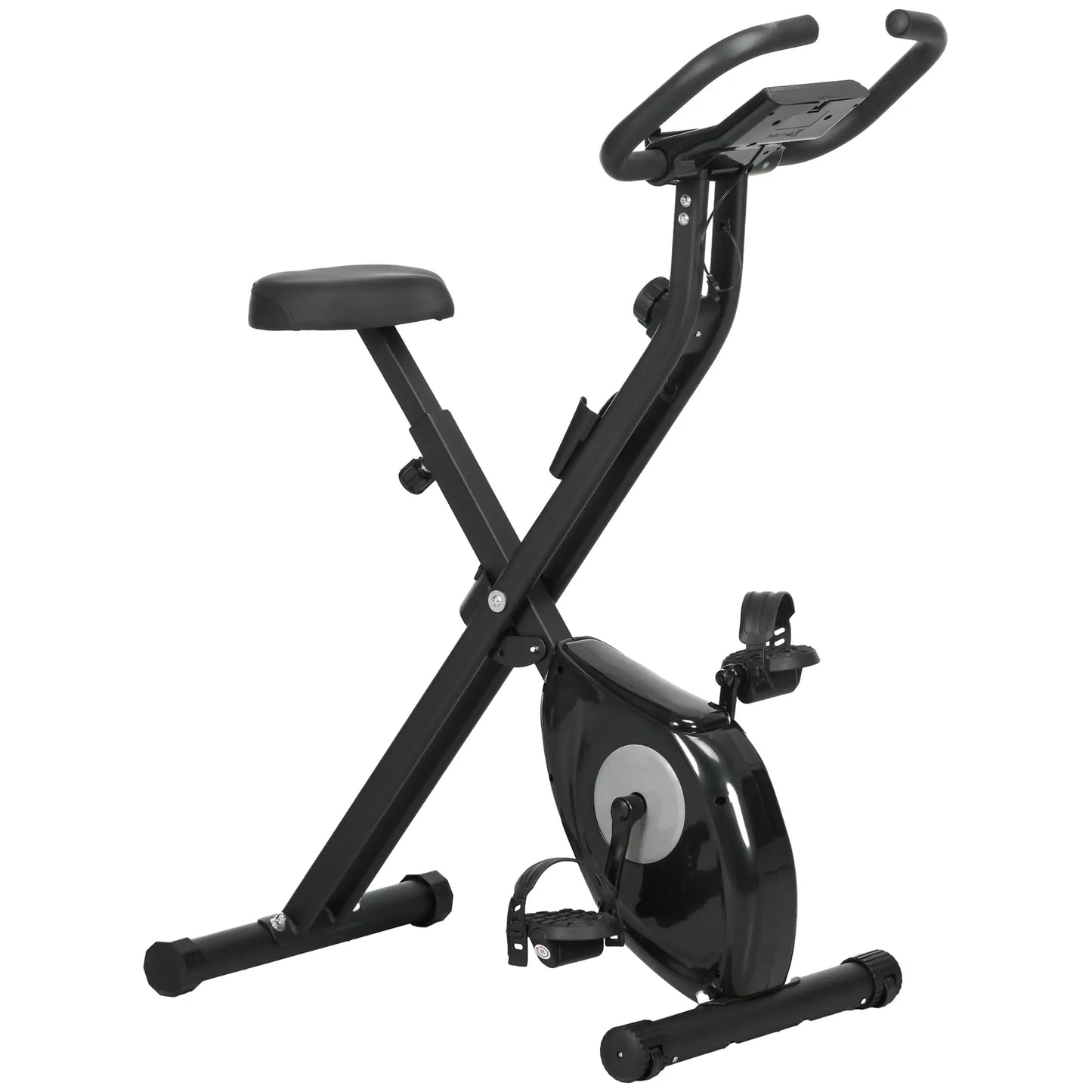 Foldable Exercise Bike, 8-Level Magnetic Resistance, LCD Screen, Phone Holder, Black Exercise & Stationary Bikes Black at Gallery Canada