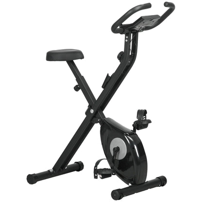 Foldable Exercise Bike, 8-Level Magnetic Resistance, LCD Screen, Phone Holder, Black Exercise & Stationary Bikes Black at Gallery Canada