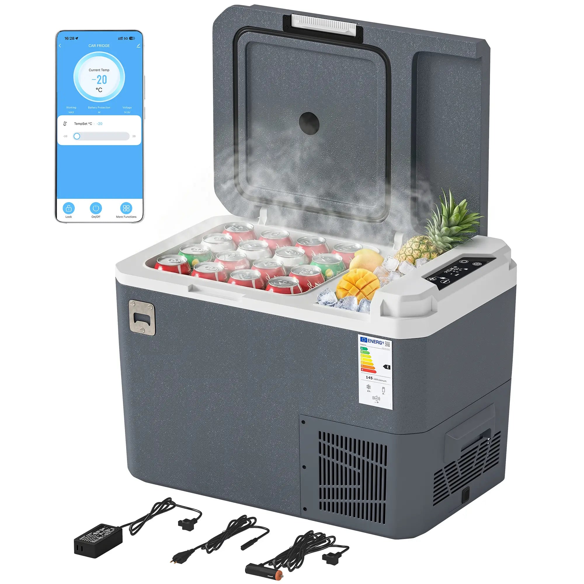 12 Volt Car Refrigerator, 26QT, App Control, 12/24V DC, 100-240V AC Car Coolers at Gallery Canada