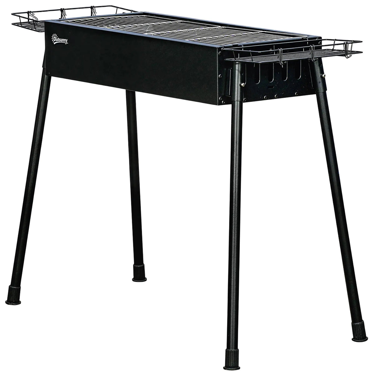 Portable Charcoal Grill With Side Baskets, Hooks, Nets, Black Charcoal BBQ Grils Black at Gallery Canada