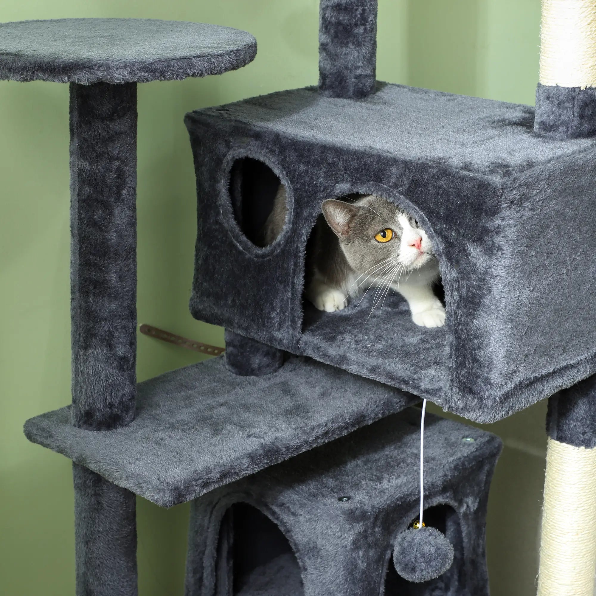 54 Cat Tree, Multi-Level Tower with Scratching Posts, Condos, Dark Grey Cat Towers at Gallery Canada