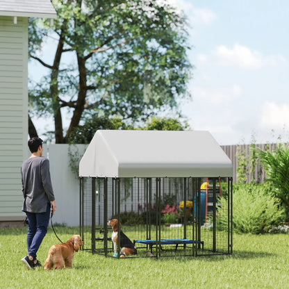 Outdoor Dog Kennel, Waterproof UV-Resistant Cover, 6' x 6' x 6' Dog Kennels at Gallery Canada