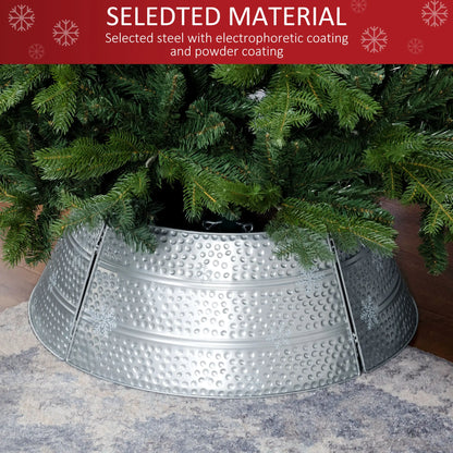 26" Christmas Tree Base Cover, Hollow Snowflake Pattern, Silver Christmas Trees at Gallery Canada
