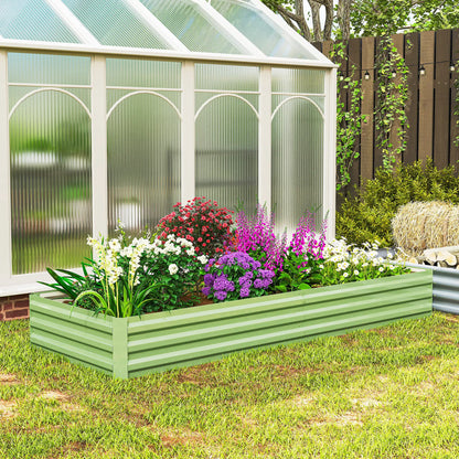 95" X 36" X 12" Galvanized Raised Garden Bed, Green Galvanized Planter Boxes at Gallery Canada