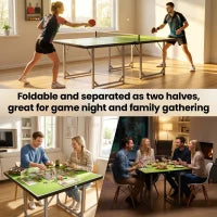 6x3 ft Folding Ping-pong Table, Green