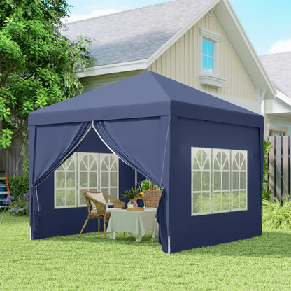 10'x10' Outdoor Pop Up Party Tent Wedding Gazebo Canopy, Blue Pop Up Canopies at Gallery Canada