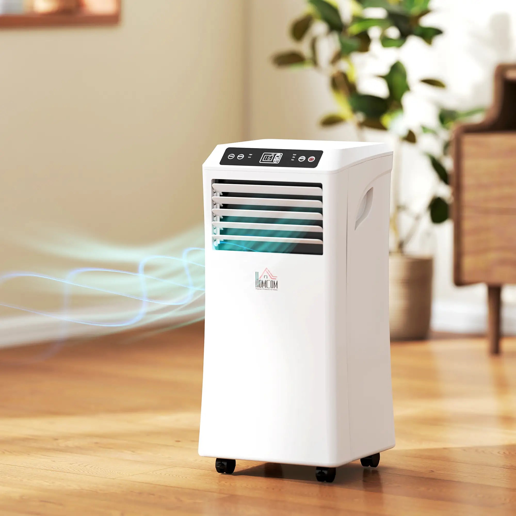 10,000BTU Portable Air Conditioner, Dehumidifier, 2 Speed Fans, 24H Timer, White Air Conditioner at Gallery Canada