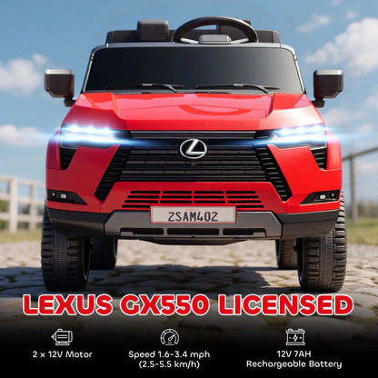 12V Ride On Car, Licensed Lexus GX550, 2-Seater, Red Electric Toy Cars at Gallery Canada