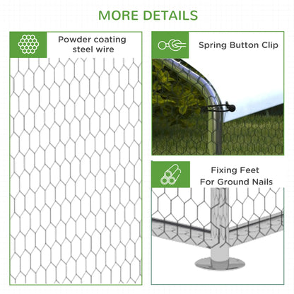 Large Metal Chicken Coop, Walk-in Poultry Cage, 13.1' x 9.8' x 6.4' Chicken Coops at Gallery Canada