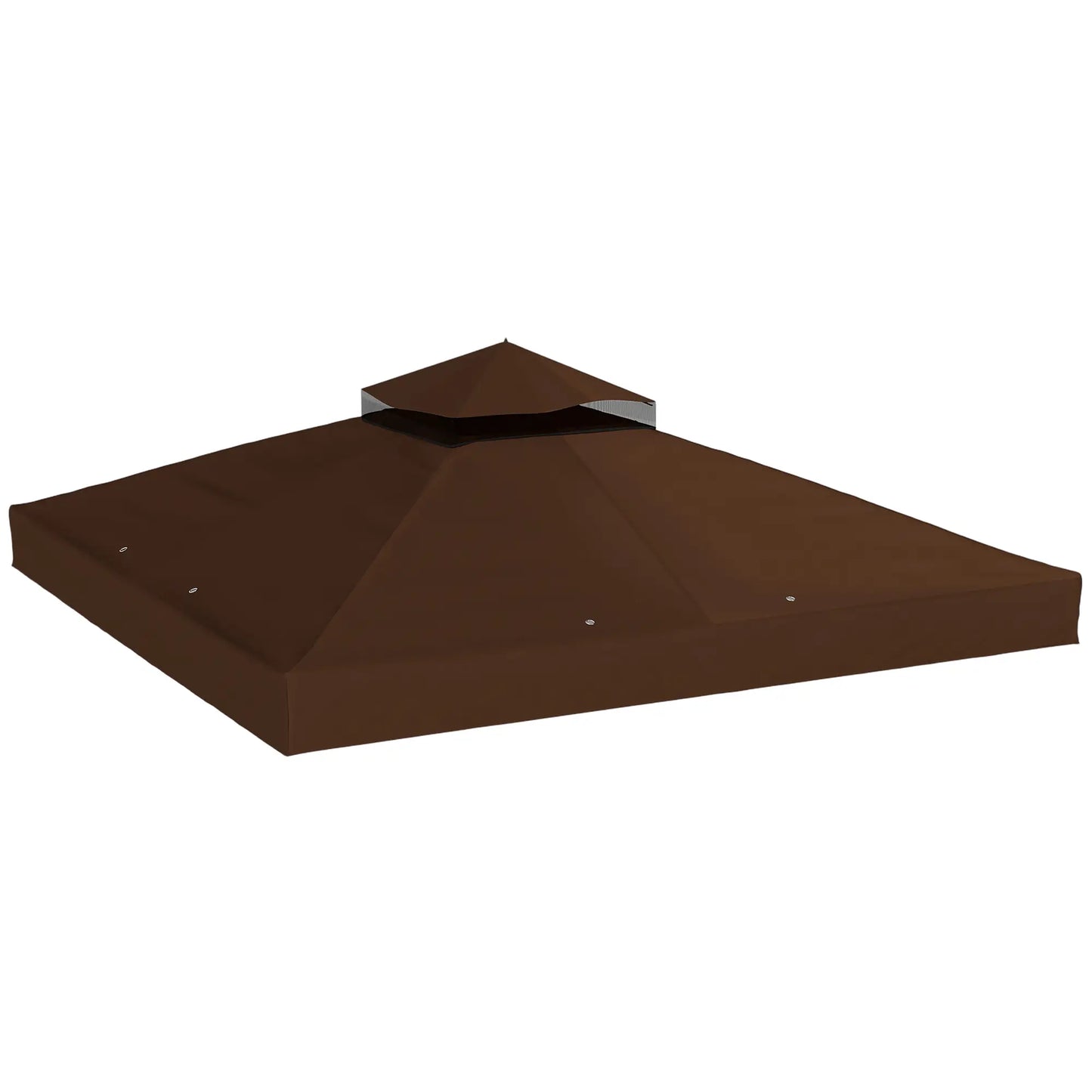 10' x 10' Gazebo Replacement Cover, 2-Tier Roof, UPF30+, Coffee Gazebo Canopy Replacement at Gallery Canada