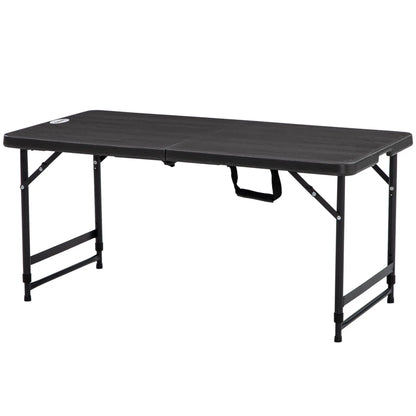 Foldable Patio Dining Table for 4, Adjustable Height, Dark Grey Patio Dinning Tables Dark Grey, Black at Gallery Canada