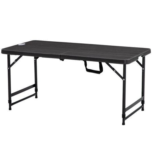Foldable Patio Dining Table for 4, Adjustable Height, Dark Grey Patio Dinning Tables Dark Grey, Black at Gallery Canada