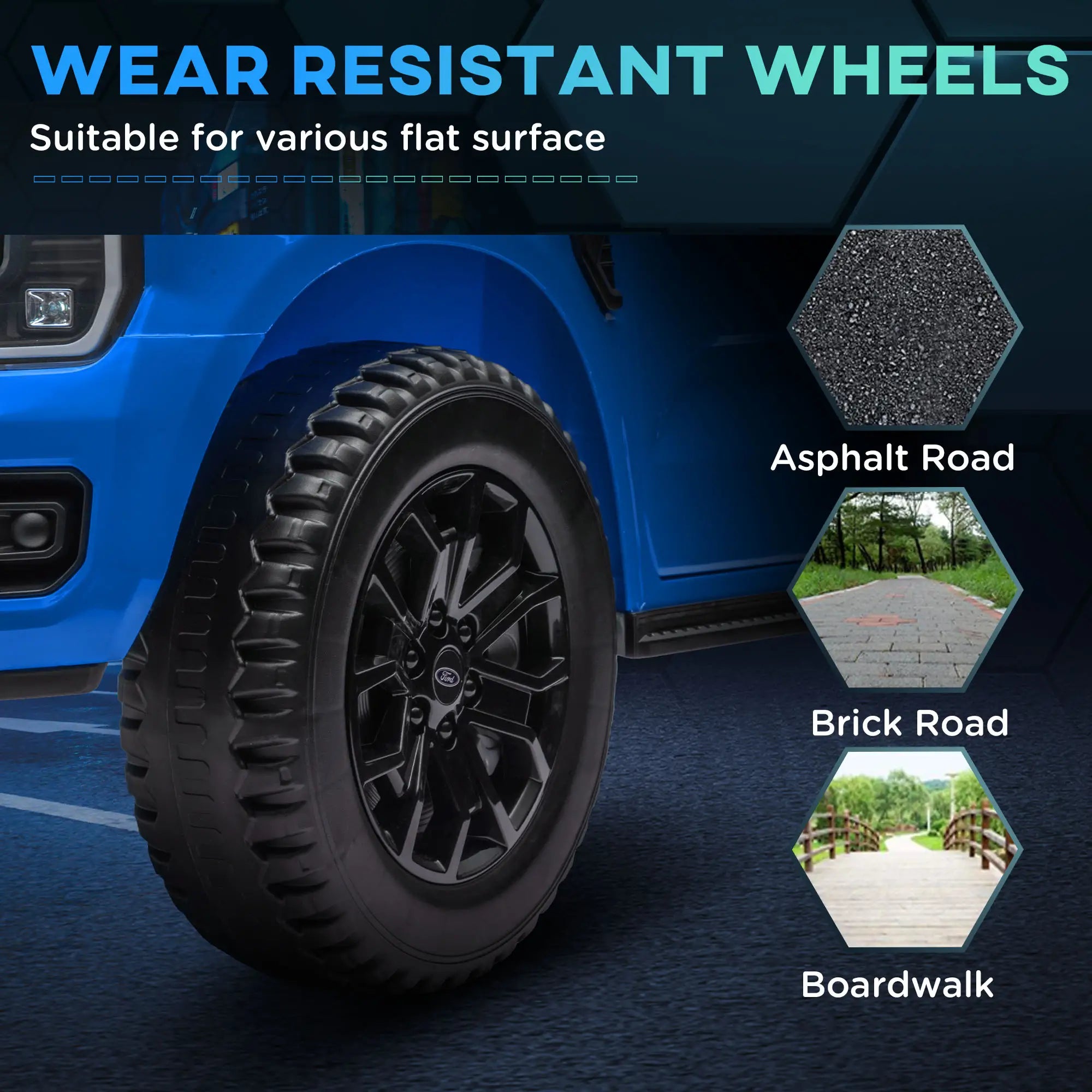 12V Ride On Car, Battery Powered Kids Truck, Blue Electric Toy Cars at Gallery Canada