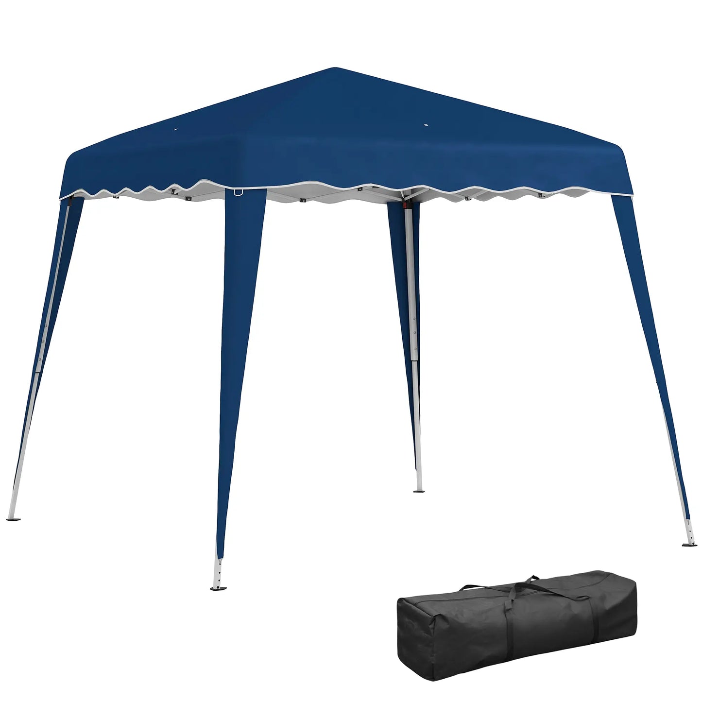 8' x 8' Pop Up Canopy, Outdoor Foldable Tent, Portable With Bag, Blue Pop Up Canopies at Gallery Canada