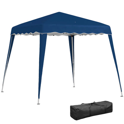 8' x 8' Pop Up Canopy, Outdoor Foldable Tent, Portable With Bag, Blue Pop Up Canopies at Gallery Canada