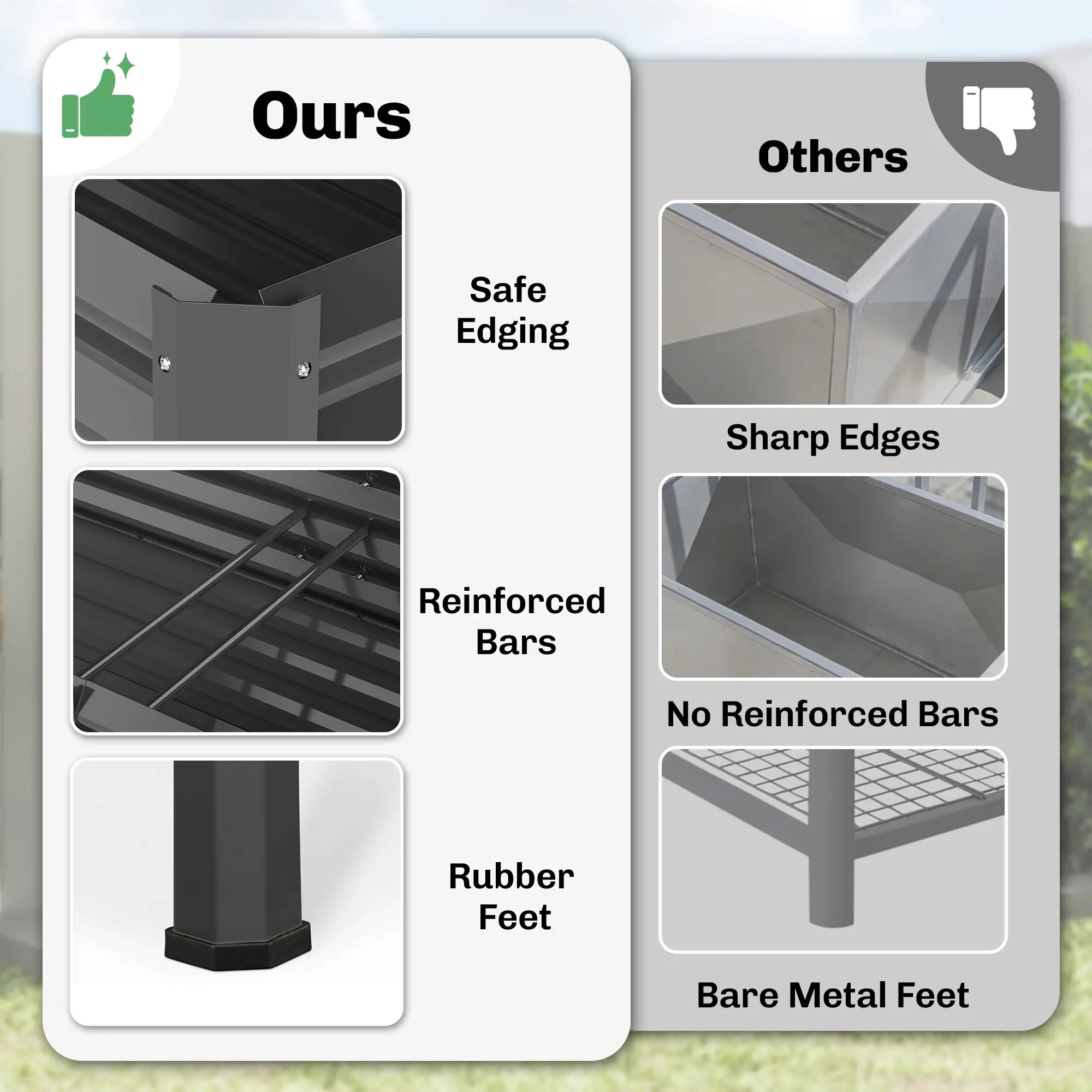 Galvanized Raised Garden Bed With Legs, 71