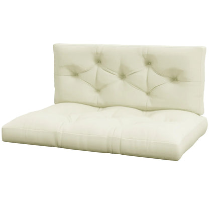 2 Seater 5" Thick Outdoor Seat Cushions, Cream White Patio Chair Cushions Cream at Gallery Canada