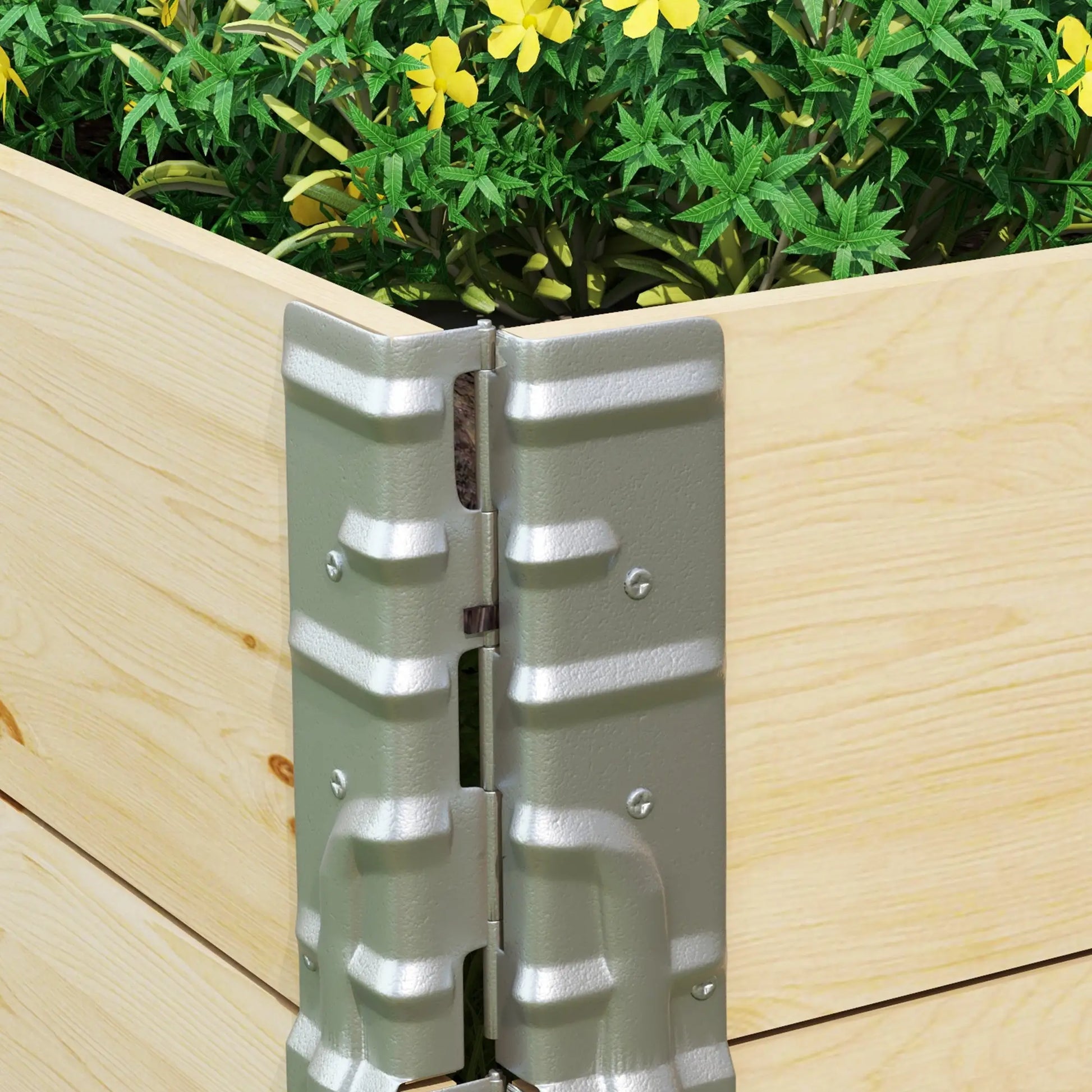 Raised Garden Bed, Foldable Wooden Planter, Outdoor Vegetables, Flowers, Herbs Wooden Planter Boxes at Gallery Canada