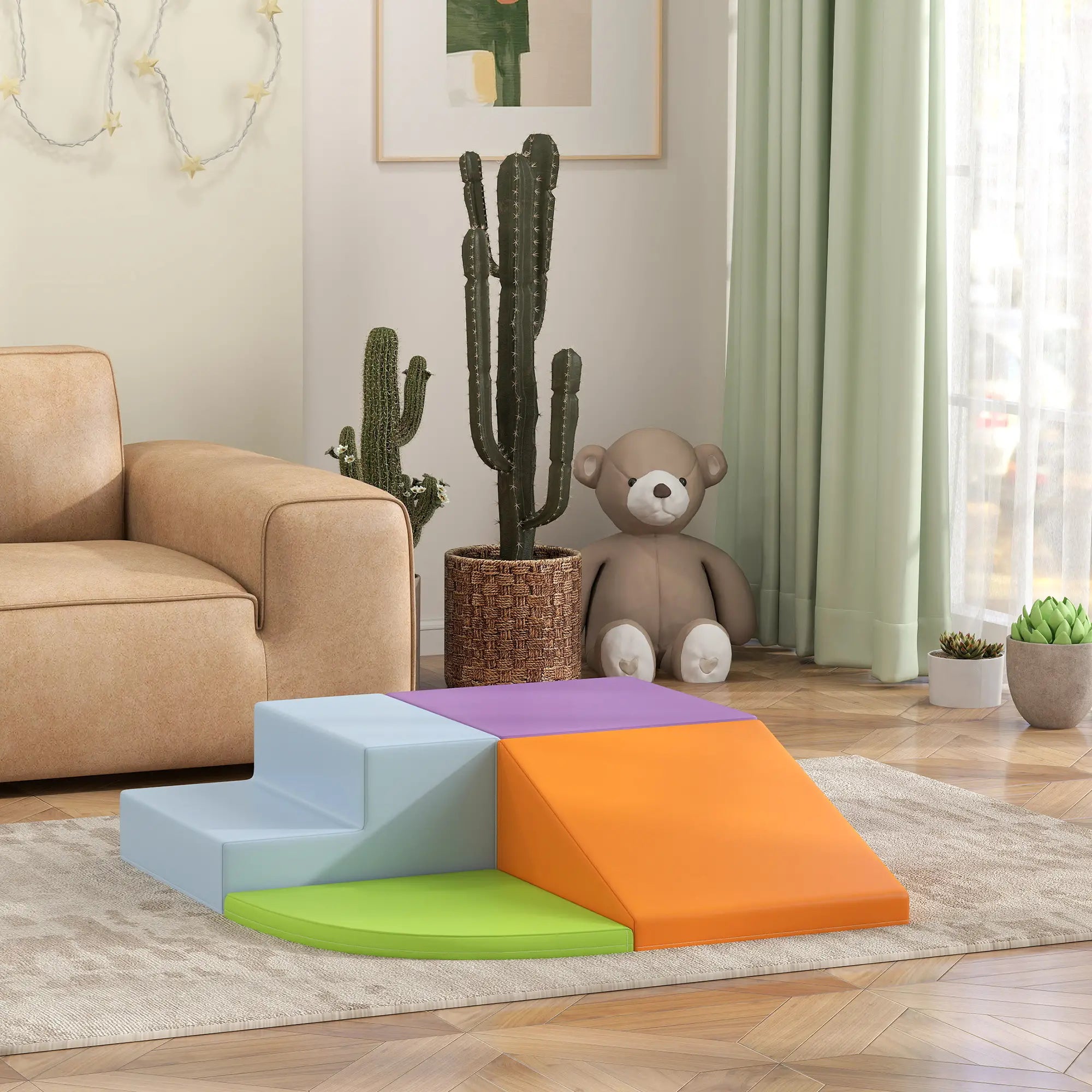 4 Pieces Soft Play Foam Set, Climbing, Crawling, Multicolour Baby Gym & Playmats at Gallery Canada