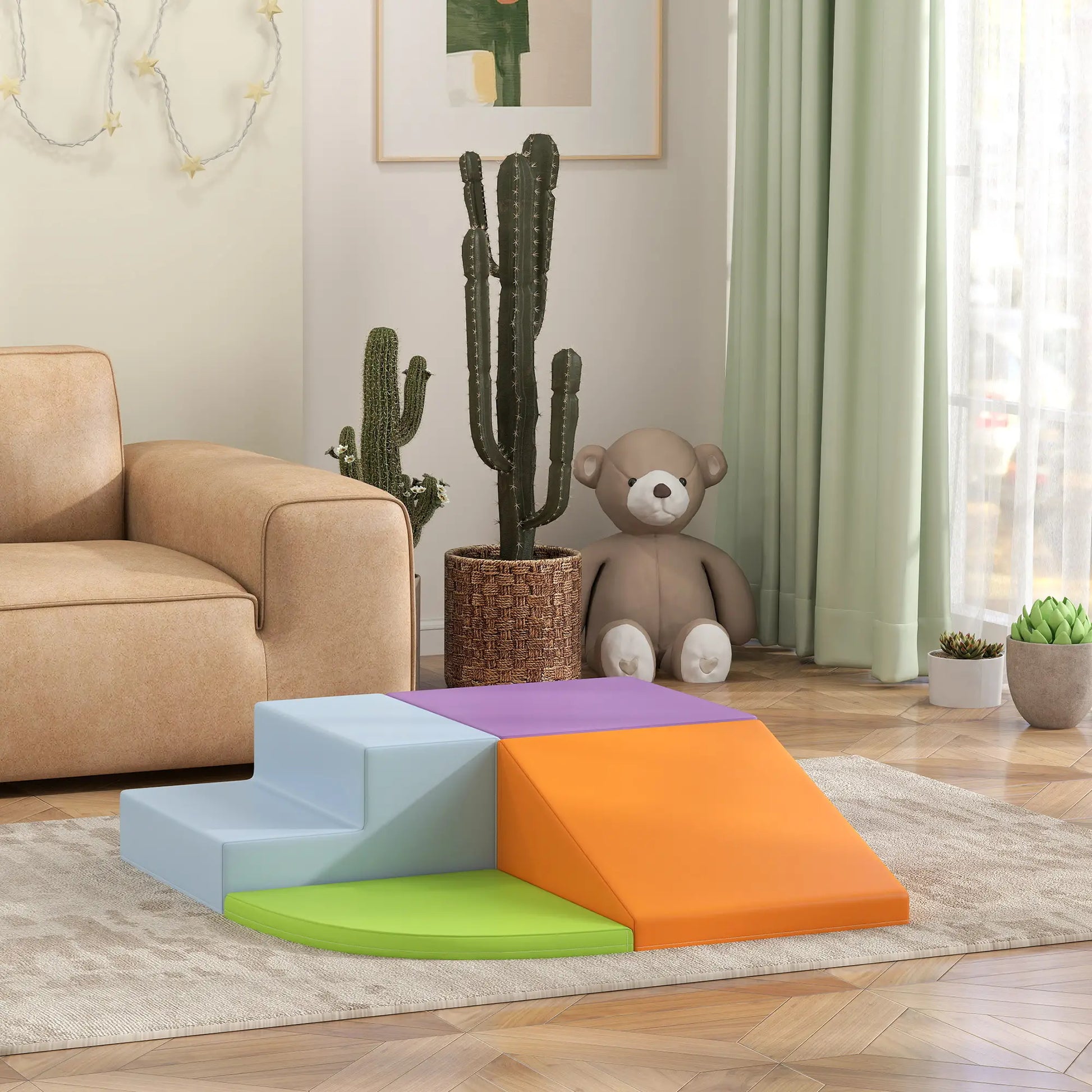 4 Pieces Soft Play Foam Set, Climbing, Crawling, Multicolour Baby Gym & Playmats at Gallery Canada