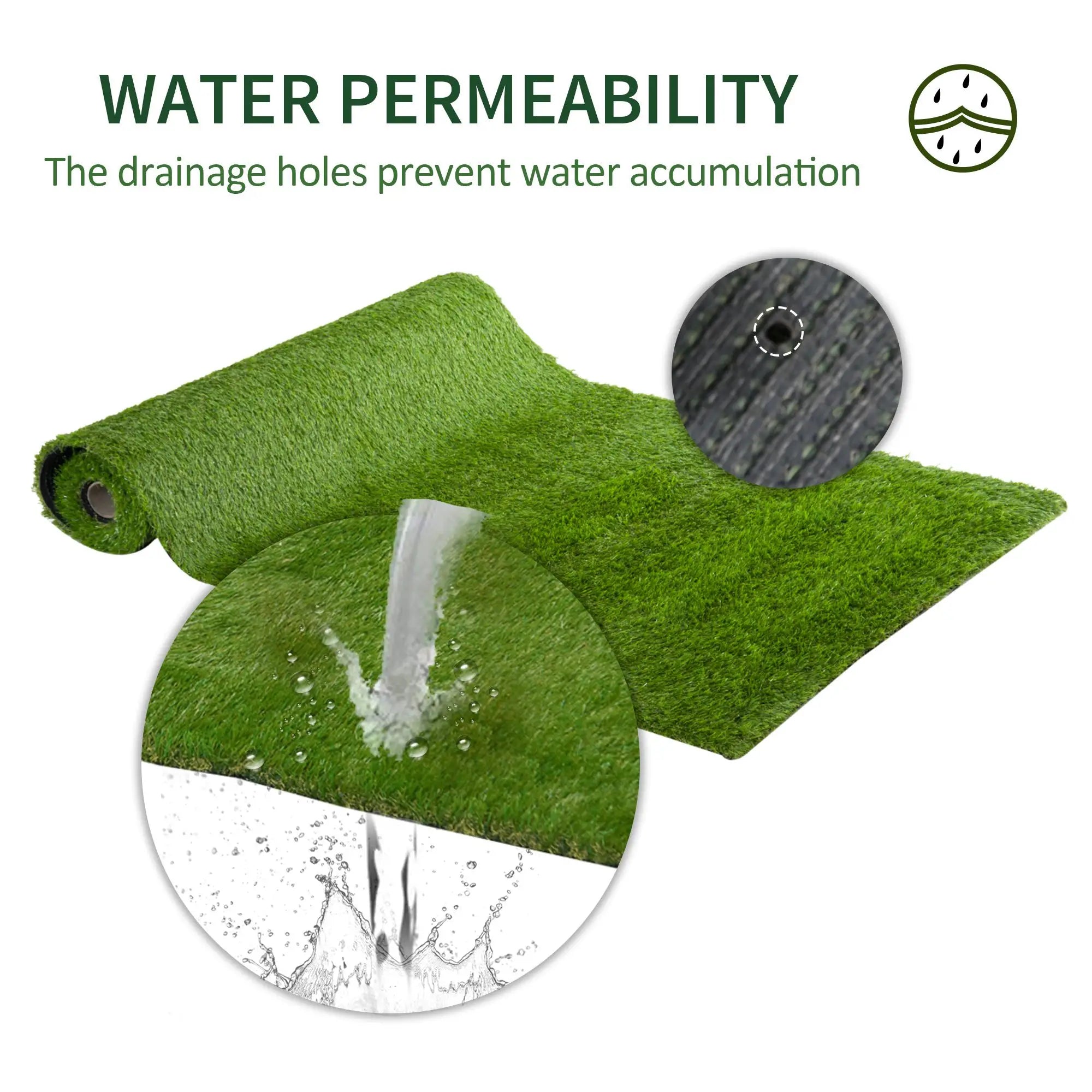 Artificial Grass 10' x 3', UV Protection, Drain Holes, Green Garden Decor at Gallery Canada