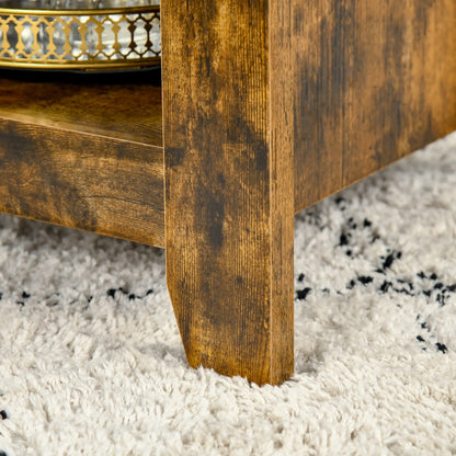 Lift Top Coffee Table, Hidden Storage, Open Shelves, Brown Coffee Tables at Gallery Canada