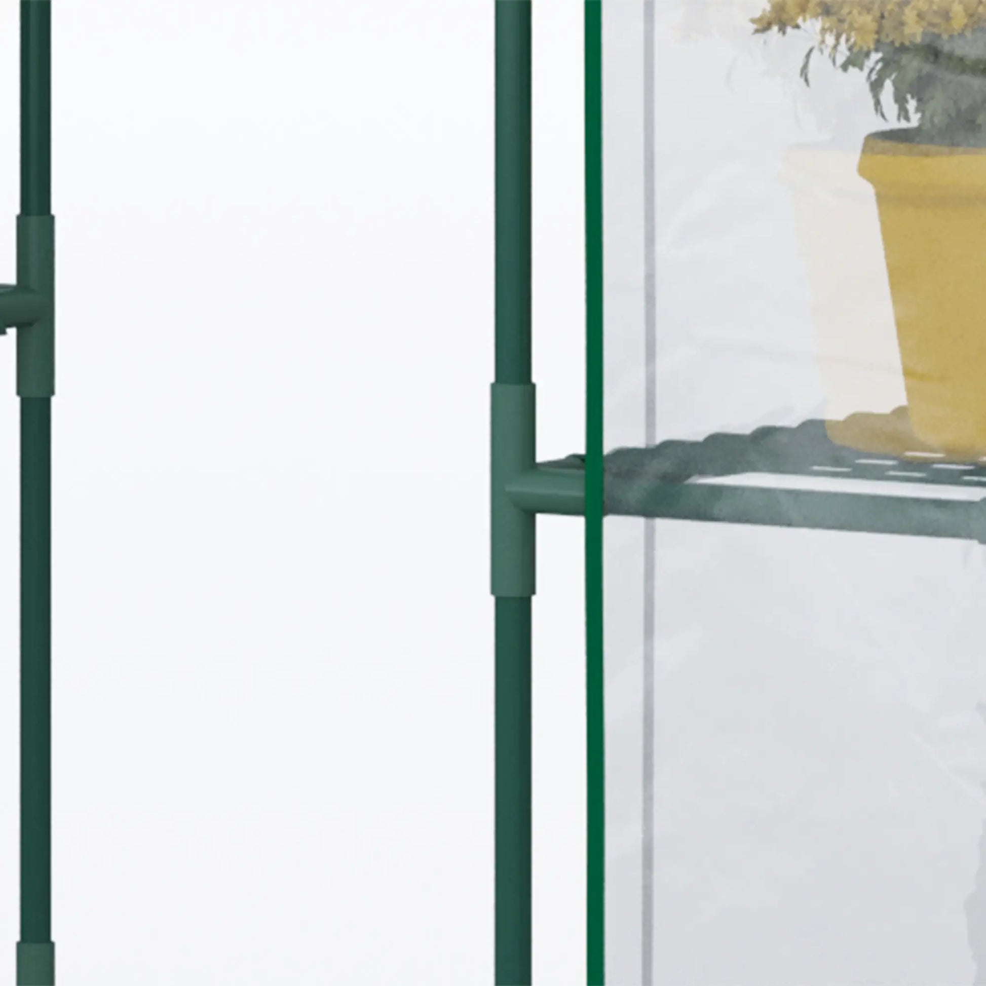 56" x 29" x 77" Walk-In Greenhouse, 4 Shelves, Roll-Up Door, Clear Mini Greenhouses at Gallery Canada