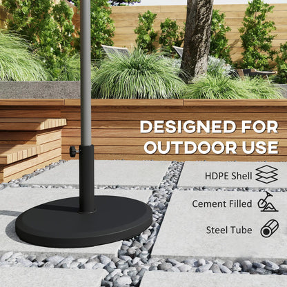 29 lbs Cement Patio Umbrella Base, 19" Heavy Duty Parasol Stand Holder Umbrella Bases at Gallery Canada
