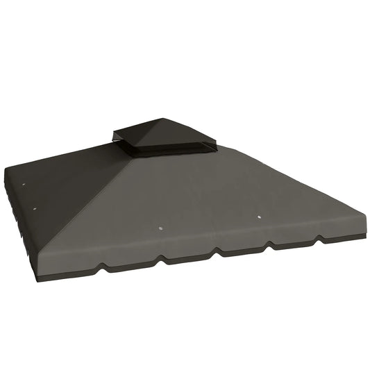 10' x 10' Gazebo Canopy Replacement, Light Grey/Dark Grey Gazebo Canopy Replacement Light Grey, Dark Grey at Gallery Canada