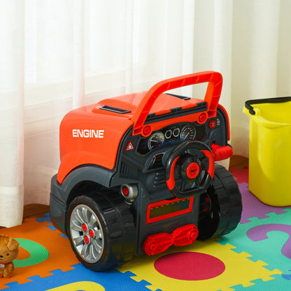 Kids Truck Engine Toys, Construction Educational Repair Car Tool Set with Light and Sound, Orange Workbench Toy Sets at Gallery Canada