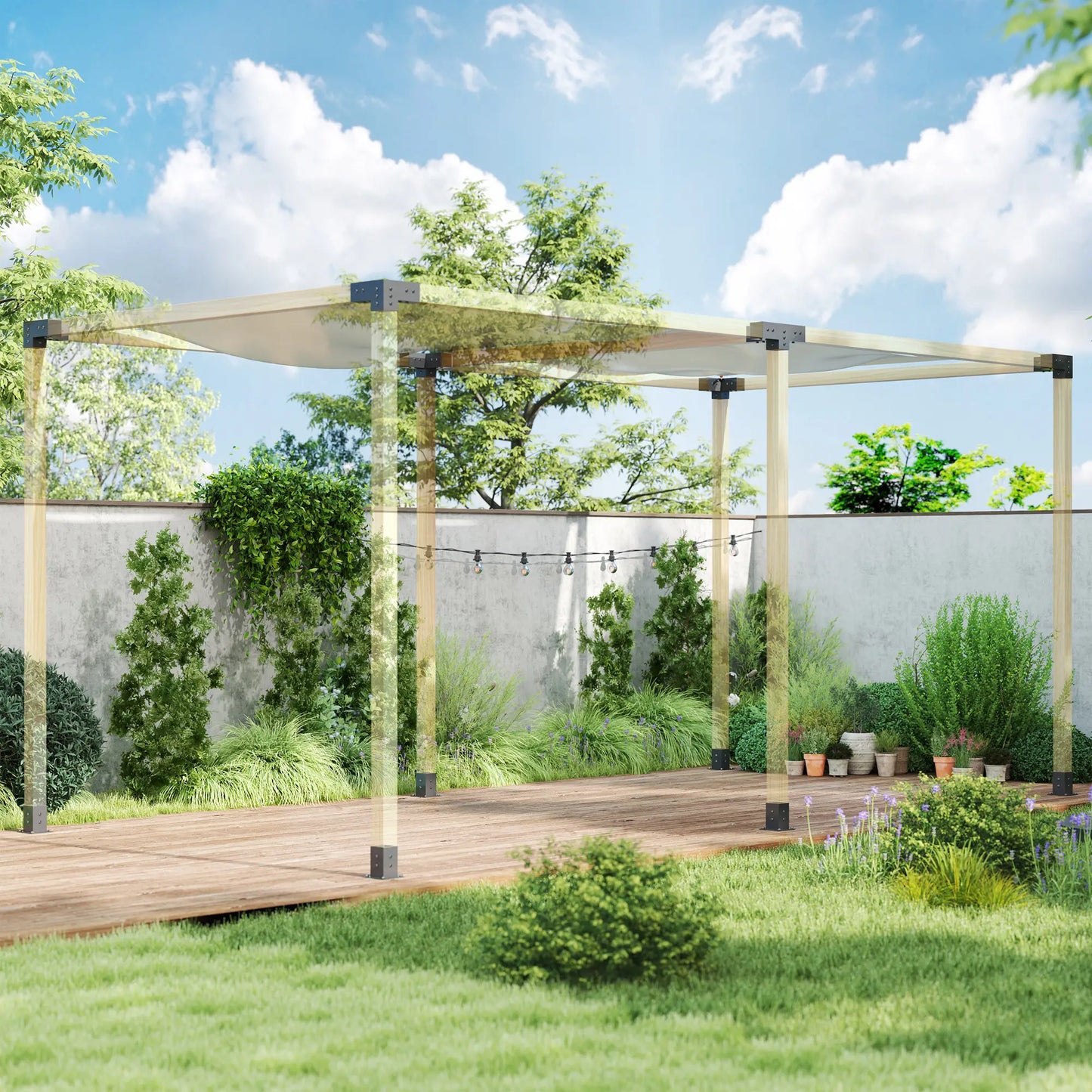 12PCS Pergola Brackets Kit, 3-Way And 4-Way Corner Brackets For 4"x4" Lumber Pergolas at Gallery Canada