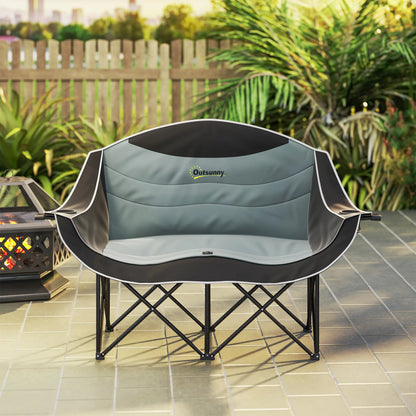 Double Camping Chair, Portable With Cup Holders, Carry Bag, 551 lbs, Black Picnic Tables & Camping Chairs at Gallery Canada