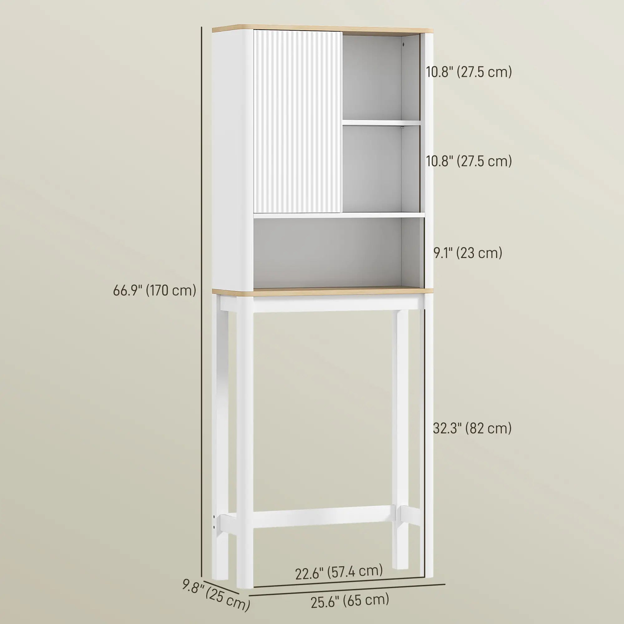 Over The Toilet Storage Cabinet, Bathroom Space Saver Cabinet with Adjustable Shelf, Bathroom Organizer, White Bathroom Cabinets at Gallery Canada
