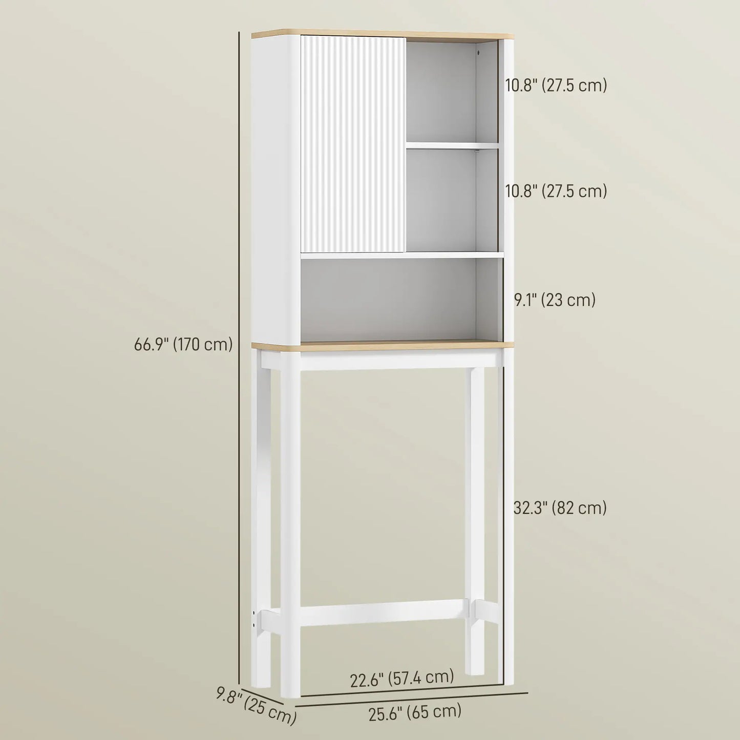 Over The Toilet Storage Cabinet, Bathroom Space Saver Cabinet with Adjustable Shelf, Bathroom Organizer, White Bathroom Cabinets at Gallery Canada