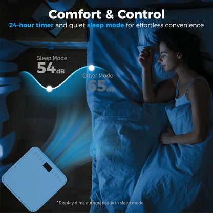 Climatiseur Portable 8000 BTU, Ventilateur, Déshumidificateur, Télécommande, Minuterie 24H, Blanc