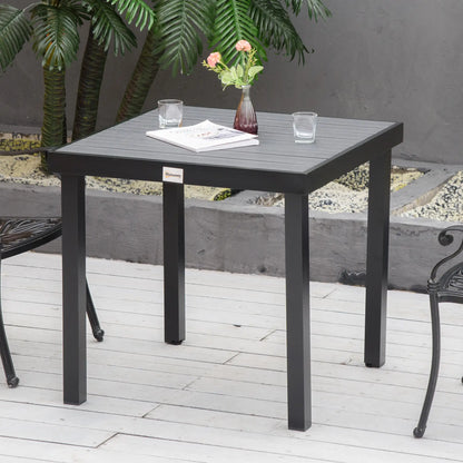 Square Aluminum Patio Dining Table for 4, Outdoor Garden, Black Patio Dinning Tables at Gallery Canada