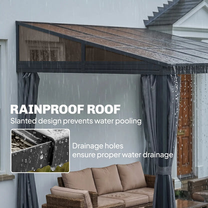 10' X 13' Outdoor Hardtop Pergola, UV Protection With Curtains Pergolas at Gallery Canada