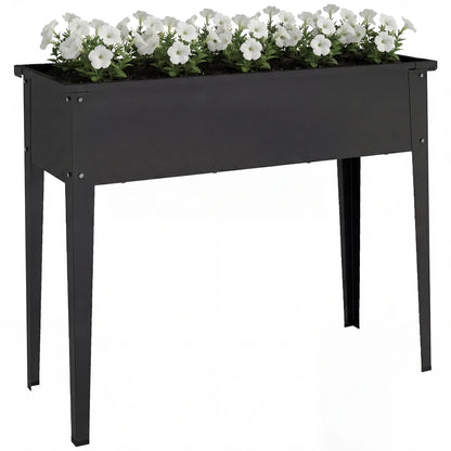 Metal Raised Garden Bed On Legs, With Drainage Hole, Black Elevated Garden Beds at Gallery Canada