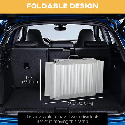 2' Portable Wheelchair Ramp, Aluminum, Single-Fold, Scooter Handle Knee Walker & Wheelchair Ramps at Gallery Canada