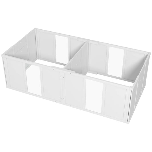 Whelping Box for Dogs, Puppies, Small Size, Adjustable Height Doors Houses, Kennels & Pens White at Gallery Canada